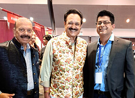 Dr. Navdeep Sharma in the company of Elites (center) Mr. Romesh K. Japra, M.D. FACC CEO- Pacific Cardiology Associates Chairman - Federation of Indo- Americans.
